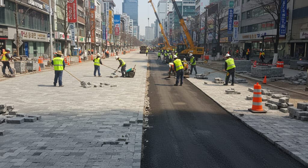 포장공사업 면허 취득 이후 포장공사 진행관련 이미지