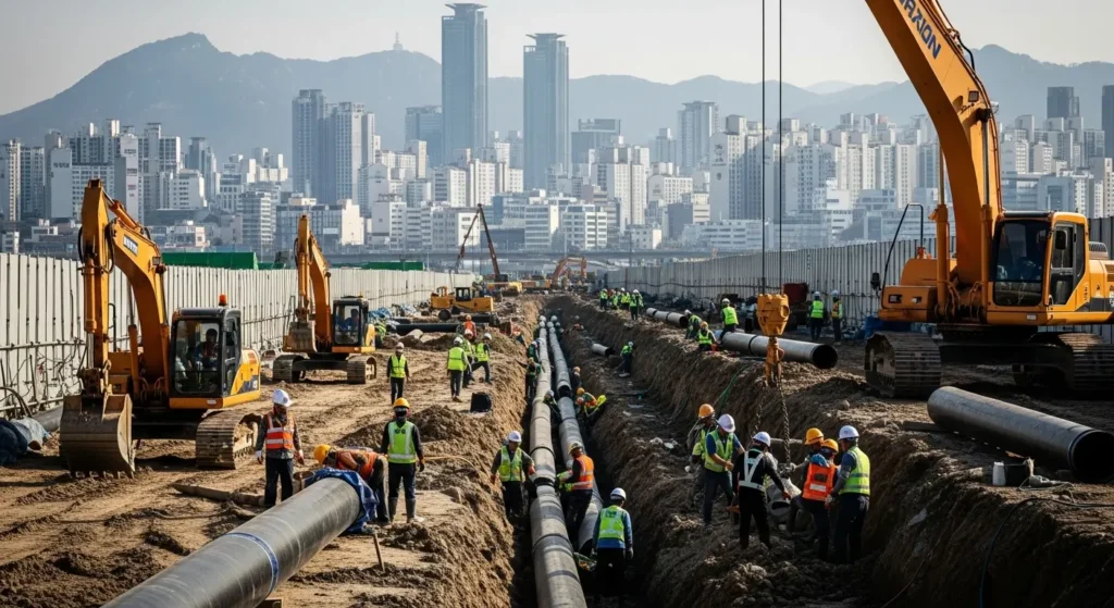 공사업 업무 범위에 해당하는 공사 현장