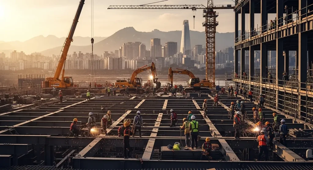 공사업 업무 범위에 해당하는 공사 현장